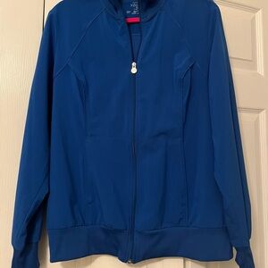 Cherokee  Infinity Royal Blue Women's Zip-Up Bomber Jacket size large